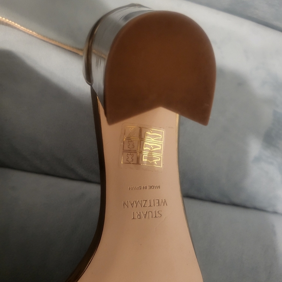 Stewart Weitzman Gold strappy pump - Picture 5 of 9